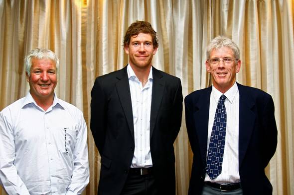 Garry Carnahan, Jacob Oram and Alec Astle at the 20th anniversary of the Gillette Cup